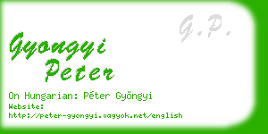 gyongyi peter business card
