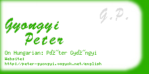 gyongyi peter business card